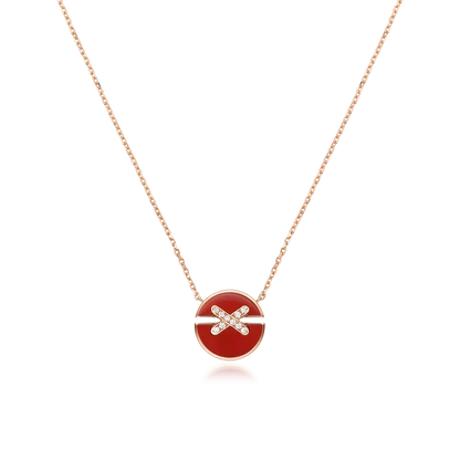 [Azure Tears]JEUX DE ROSE GOLD DIAMOND NECKLACE