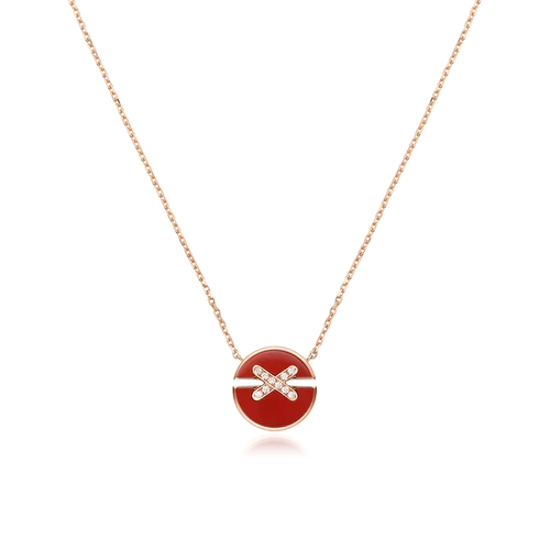 [Azure Tears]JEUX DE ROSE GOLD DIAMOND NECKLACE