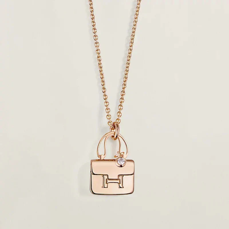 [Azure Tears]AMULETTE PEDANT ROSE GOLD NECKLACE