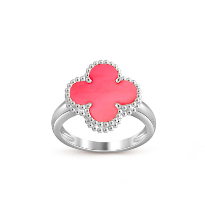 [Azure Tears]LUCKY CLOVER VINTAGE WHITE GOLD RING COLLECTION