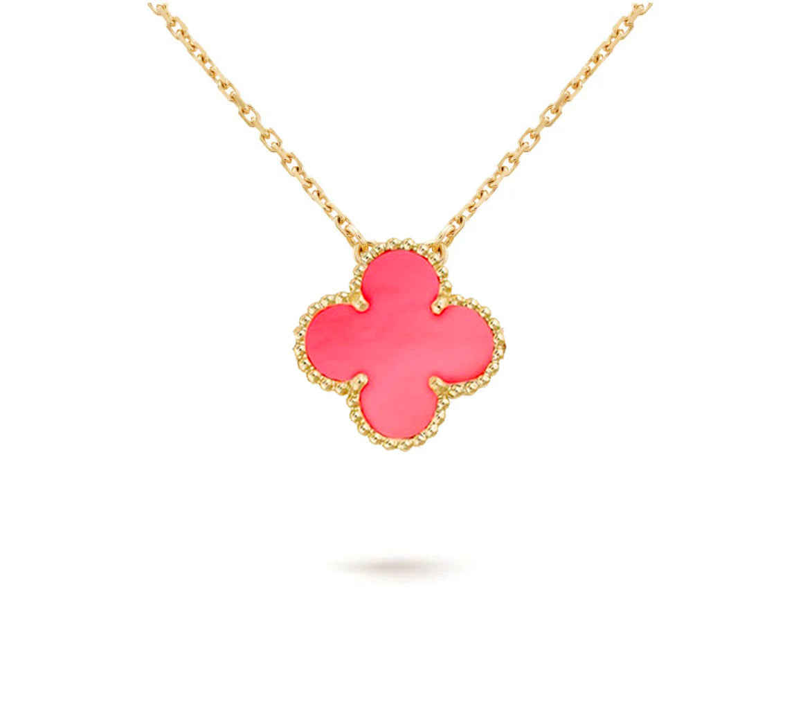 [Azure Tears]15MM CLOVER FLOWER PENDANT NECKLACE COLLECTION