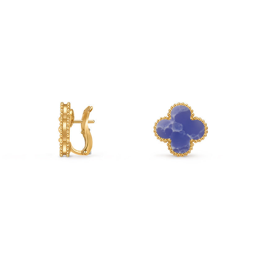 [Azure Tears]15MM CLOVER FLOWER STUD EARRINGS GOLD COLLECTION