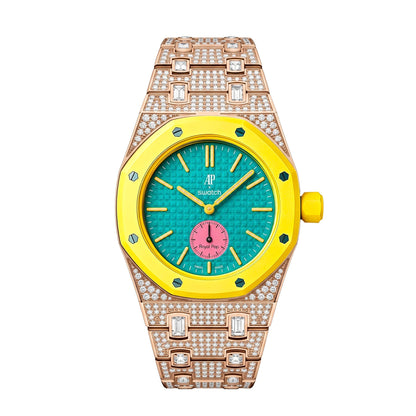 [Azure Tears]Royal Oak Pop Exclusive Bioceramic Case & Bioceramic Strap Full Diamond