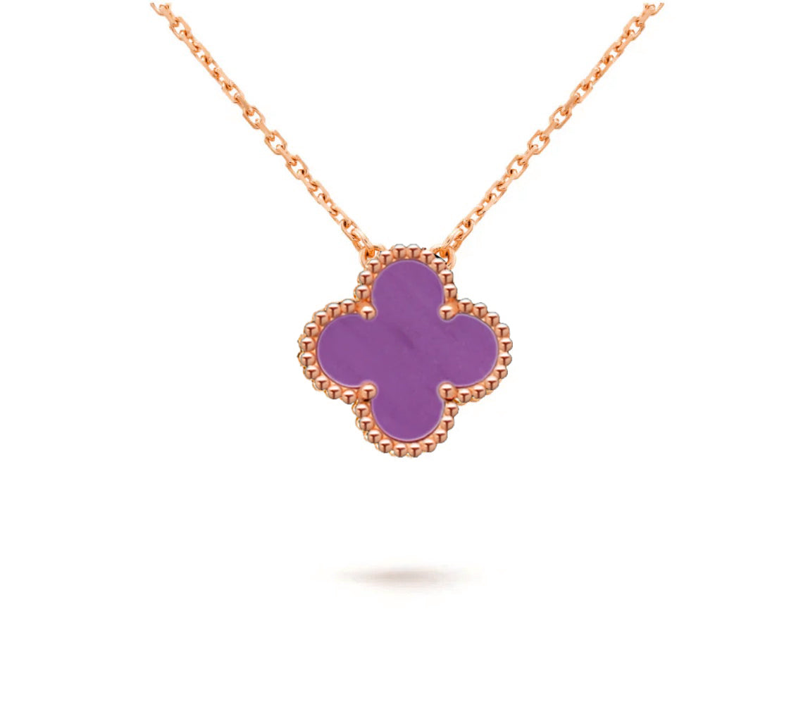 [Azure Tears]15MM CLOVER FLOWER PENDANT NECKLACE COLLECTION