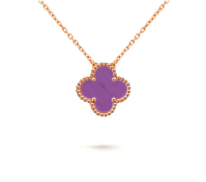 [Azure Tears]15MM CLOVER FLOWER PENDANT NECKLACE COLLECTION