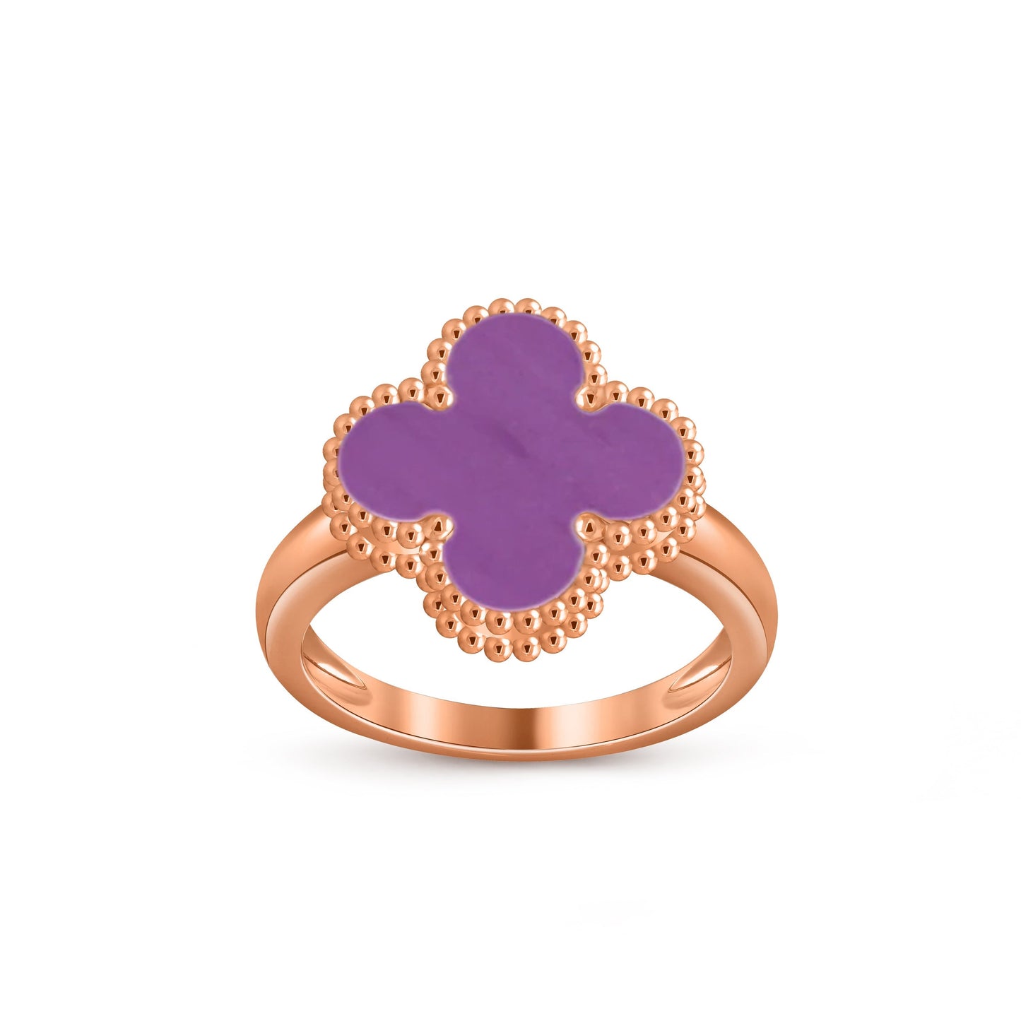[Azure Tears]LUCKY CLOVER VINTAGE ROSE GOLD RING COLLECTION