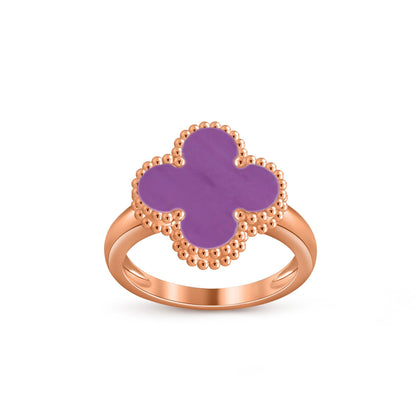 [Azure Tears]LUCKY CLOVER VINTAGE ROSE GOLD RING COLLECTION