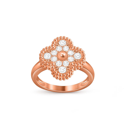 [Azure Tears]LUCKY CLOVER VINTAGE ROSE GOLD RING COLLECTION