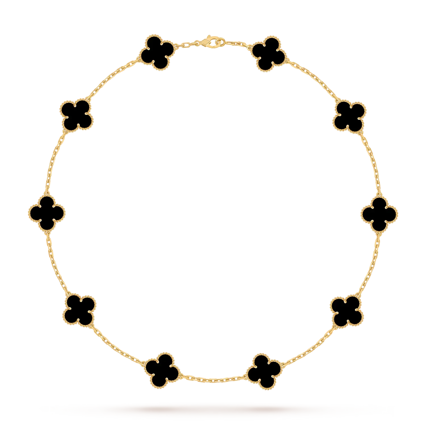 [Azure Tears]CLASSIC LUCKY 10-MOTIF CLOVER NECKLACE GOLD COLLECTION