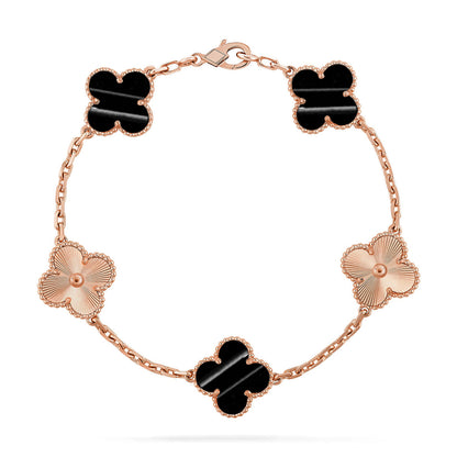 [Azure Tears]LUCKY CLOVER 5-MOTIF BRACELET - PULSE STONE COLLECTION
