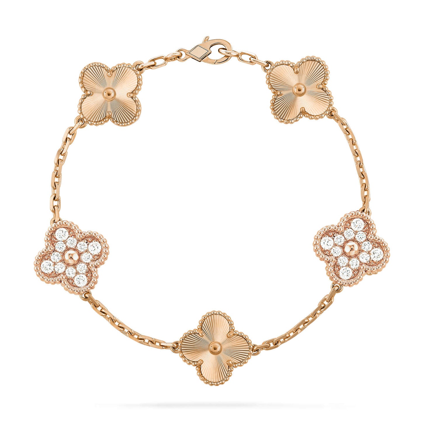 [Azure Tears]LUCKY CLOVER 5-MOTIF BRACELET - LASER COLLECTION