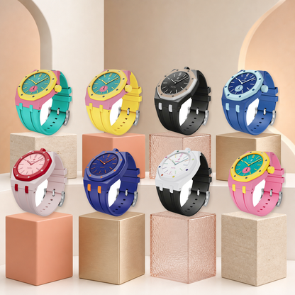 [Azure Tears]Royal Oak Pop Exclusive Bioceramic Case & Silicone Strap Mix Color