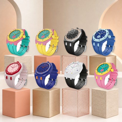 [Azure Tears]Royal Oak Pop Exclusive Bioceramic Case & Silicone Strap Mix Color