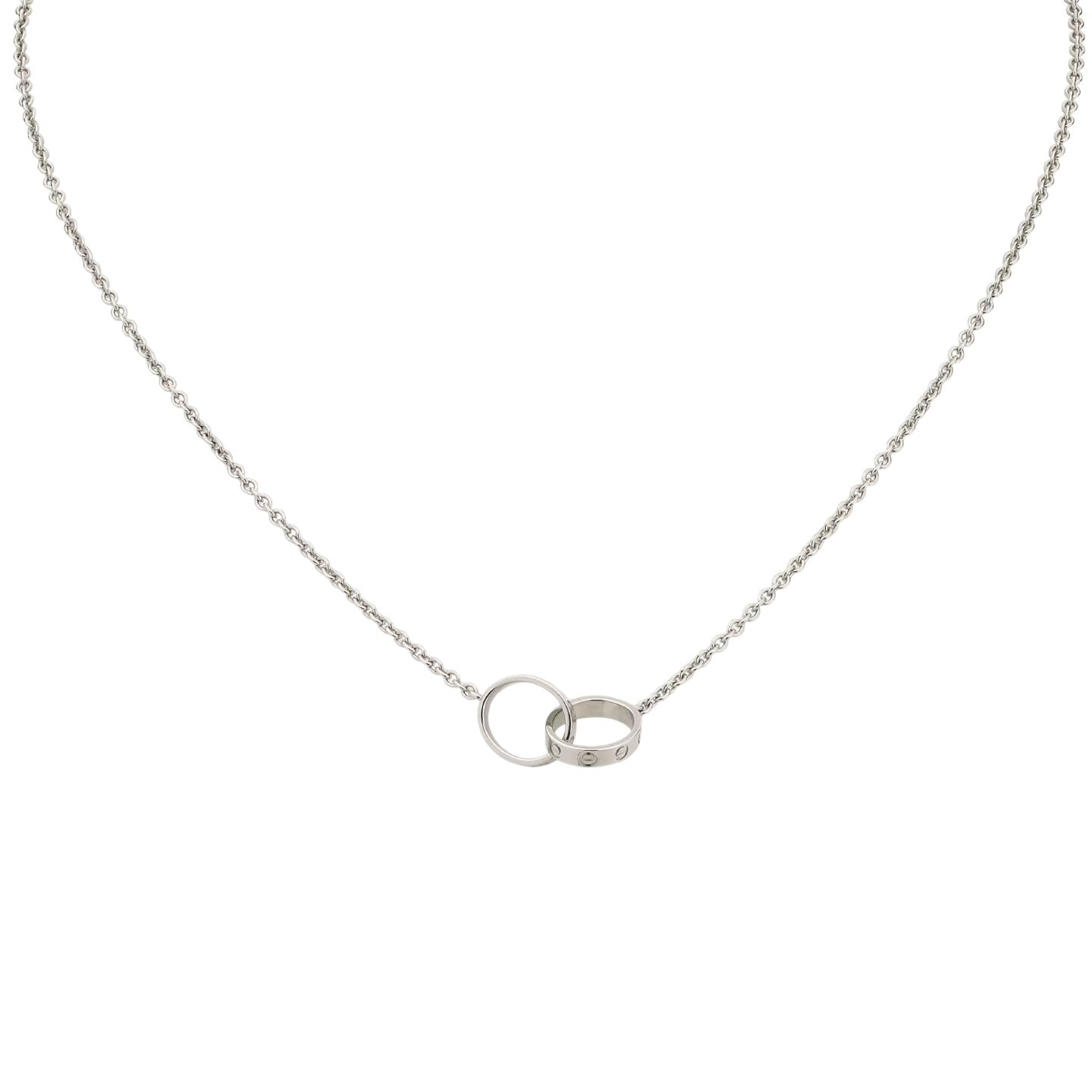 [Azure Tears]LOVE DOUBLE-RING PENDANT NECKLACE
