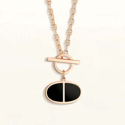 [Azure Tears]CHAINE VERSO BLACK CERAMIC NECKLACE