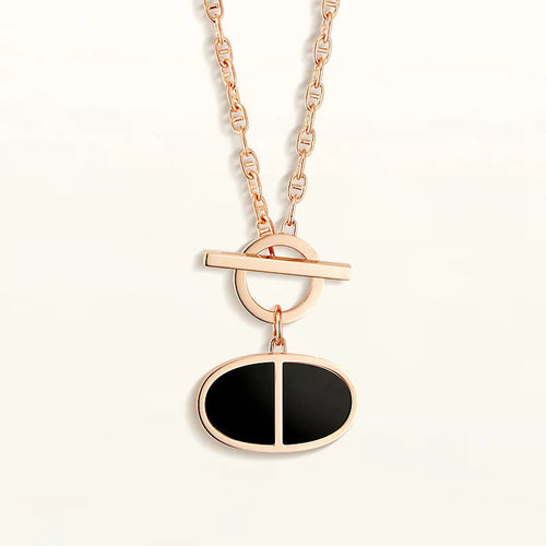 [Azure Tears]CHAINE VERSO BLACK CERAMIC NECKLACE