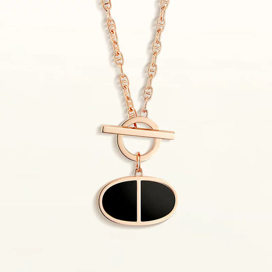 [Azure Tears]CHAINE VERSO BLACK CERAMIC NECKLACE