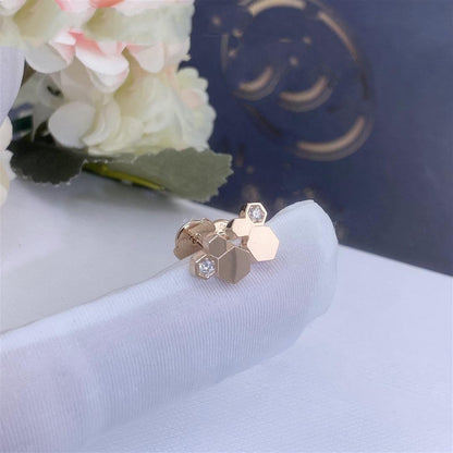 [Azure Tears]BEE LOVE ROSE GOLD DIAMOND EARRINGS