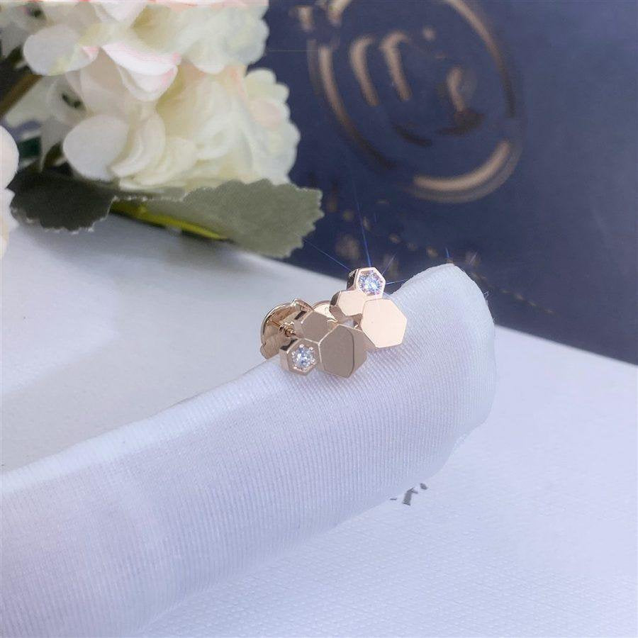 [Azure Tears]BEE LOVE ROSE GOLD DIAMOND EARRINGS