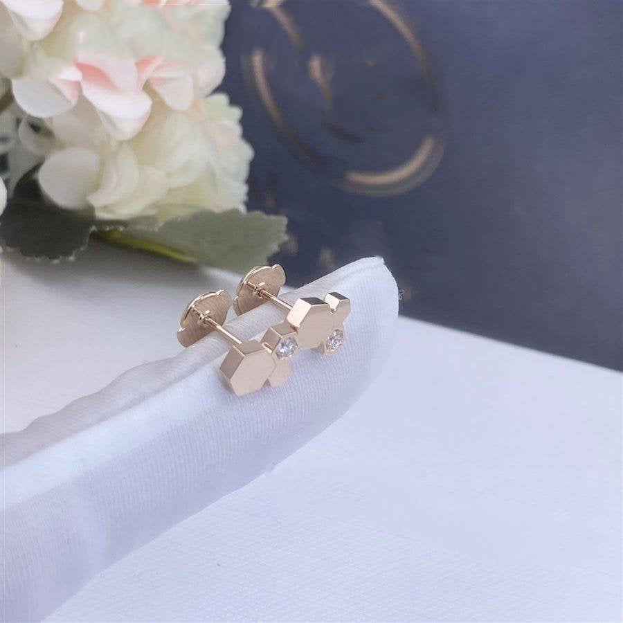 [Azure Tears]BEE LOVE ROSE GOLD DIAMOND EARRINGS
