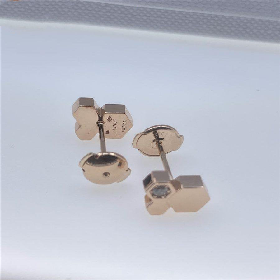 [Azure Tears]BEE LOVE ROSE GOLD DIAMOND EARRINGS