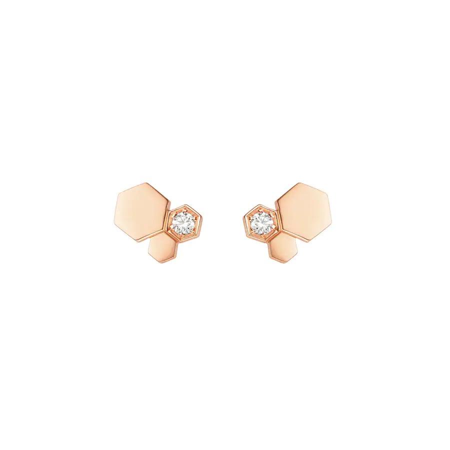 [Azure Tears]BEE LOVE ROSE GOLD DIAMOND EARRINGS