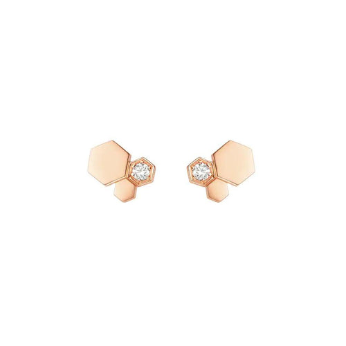 [Azure Tears]BEE LOVE ROSE GOLD DIAMOND EARRINGS