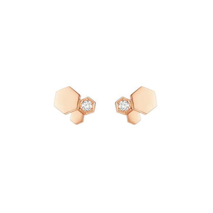 [Azure Tears]BEE LOVE ROSE GOLD DIAMOND EARRINGS