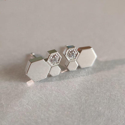 [Azure Tears]BEE LOVE SILVER DIAMOND EARRINGS