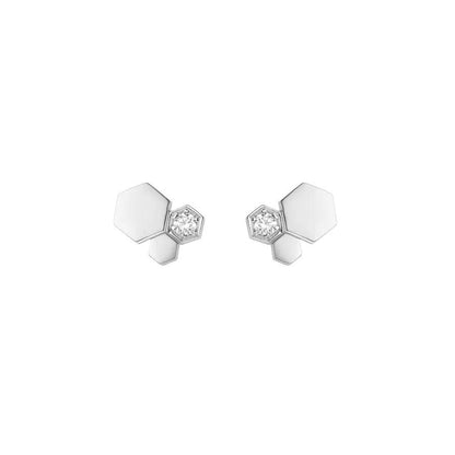 [Azure Tears]BEE LOVE SILVER DIAMOND EARRINGS