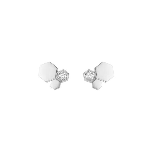 [Azure Tears]BEE LOVE SILVER DIAMOND EARRINGS