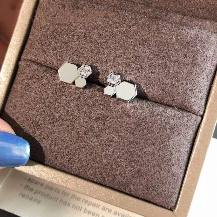 [Azure Tears]BEE LOVE SILVER DIAMOND EARRINGS
