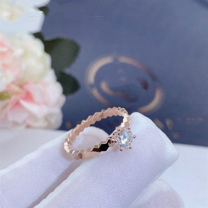 [Azure Tears]BEE LOVE RING ROSE GOLD 1 DIAMOND
