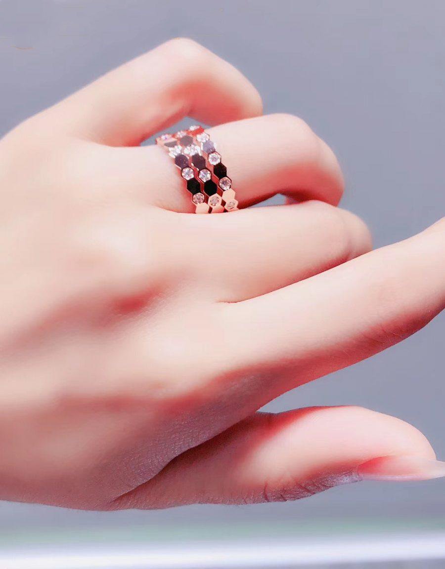 [Azure Tears]BEE LOVE RING ROSE GOLD DIAMOND