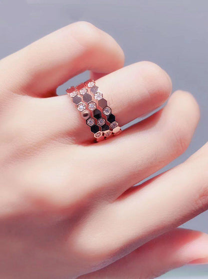 [Azure Tears]BEE LOVE RING ROSE GOLD DIAMOND