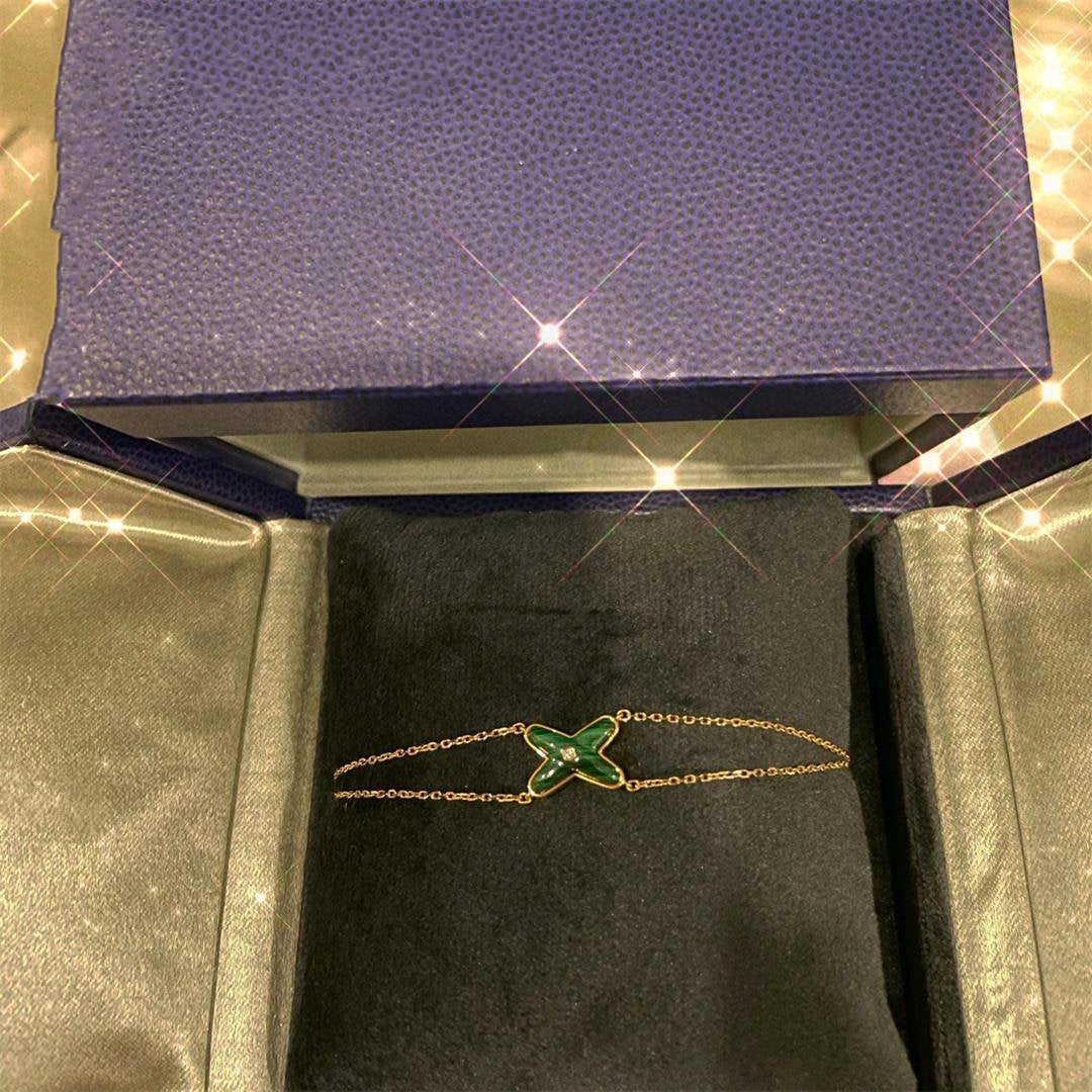 [Azure Tears]JEUX BRACELET MALACHITE ROSE GOLD 1 DIAMOND