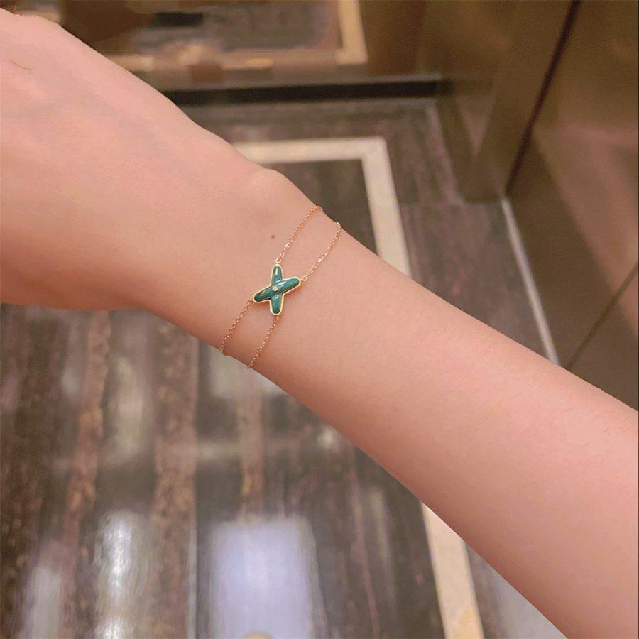 [Azure Tears]JEUX BRACELET MALACHITE ROSE GOLD 1 DIAMOND