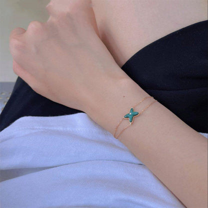 [Azure Tears]JEUX BRACELET MALACHITE ROSE GOLD 1 DIAMOND