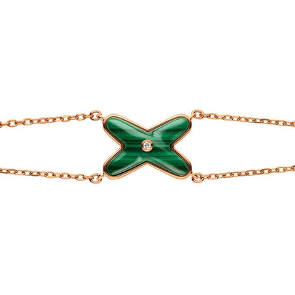 [Azure Tears]JEUX BRACELET MALACHITE ROSE GOLD 1 DIAMOND