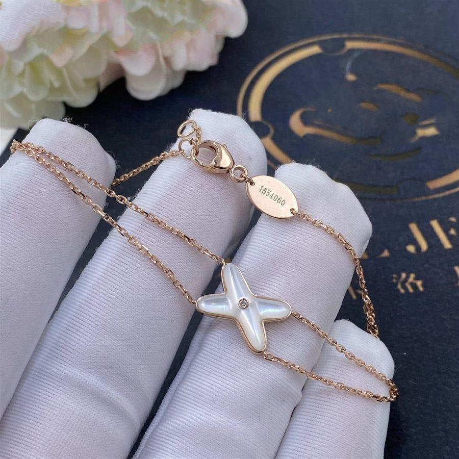 [Azure Tears]JEUX BRACELET WHITE MOP ROSE GOLD 1 DIAMOND