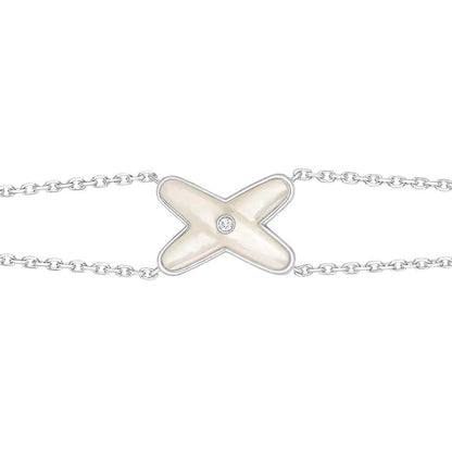 [Azure Tears]JEUX BRACELET WHITE MOP SILVER 1 DIAMOND