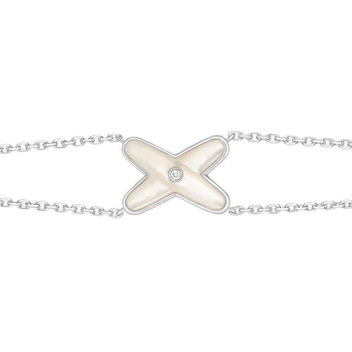 [Azure Tears]JEUX BRACELET WHITE MOP SILVER 1 DIAMOND