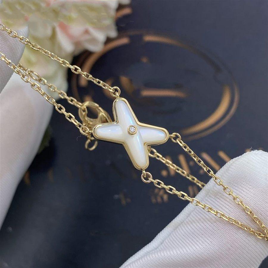 [Azure Tears]JEUX BRACELET WHITE MOP GOLD 1 DIAMOND