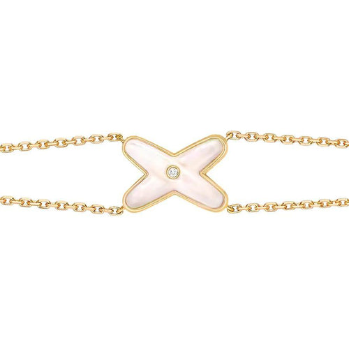 [Azure Tears]JEUX BRACELET WHITE MOP GOLD 1 DIAMOND
