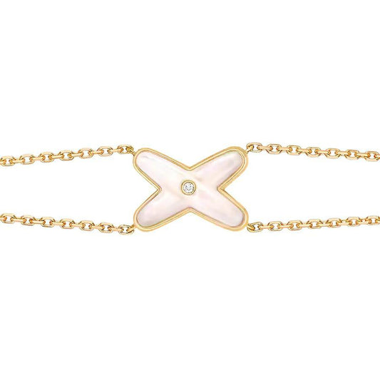 [Azure Tears]JEUX BRACELET WHITE MOP GOLD 1 DIAMOND