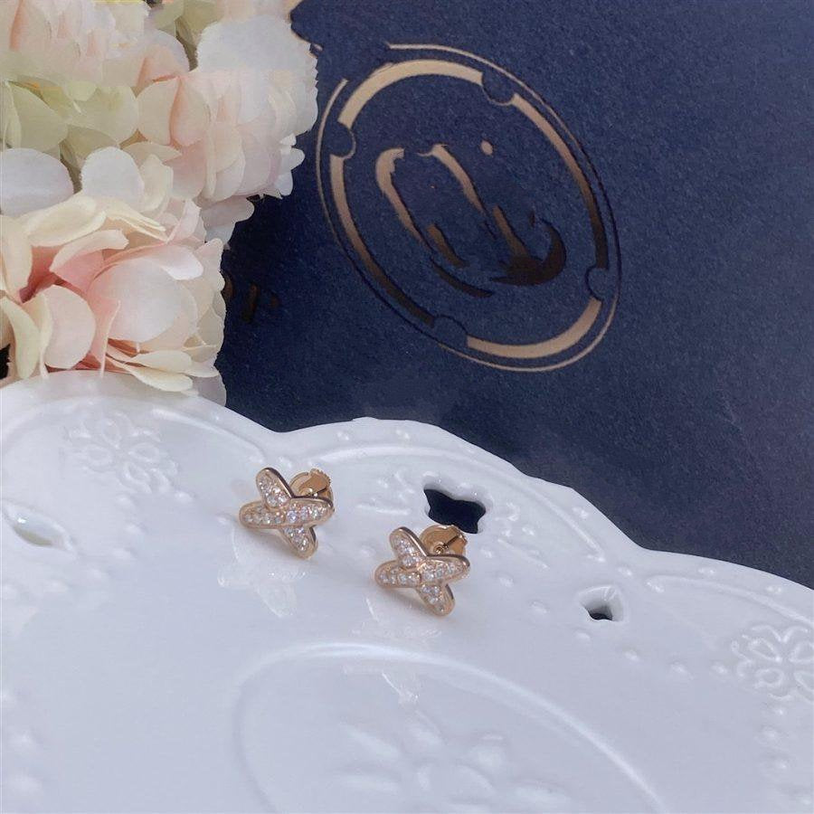 [Azure Tears]JEUX DE ROSE GOLD DIAMOND EARRINGS