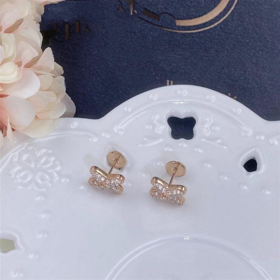 [Azure Tears]JEUX DE ROSE GOLD DIAMOND EARRINGS