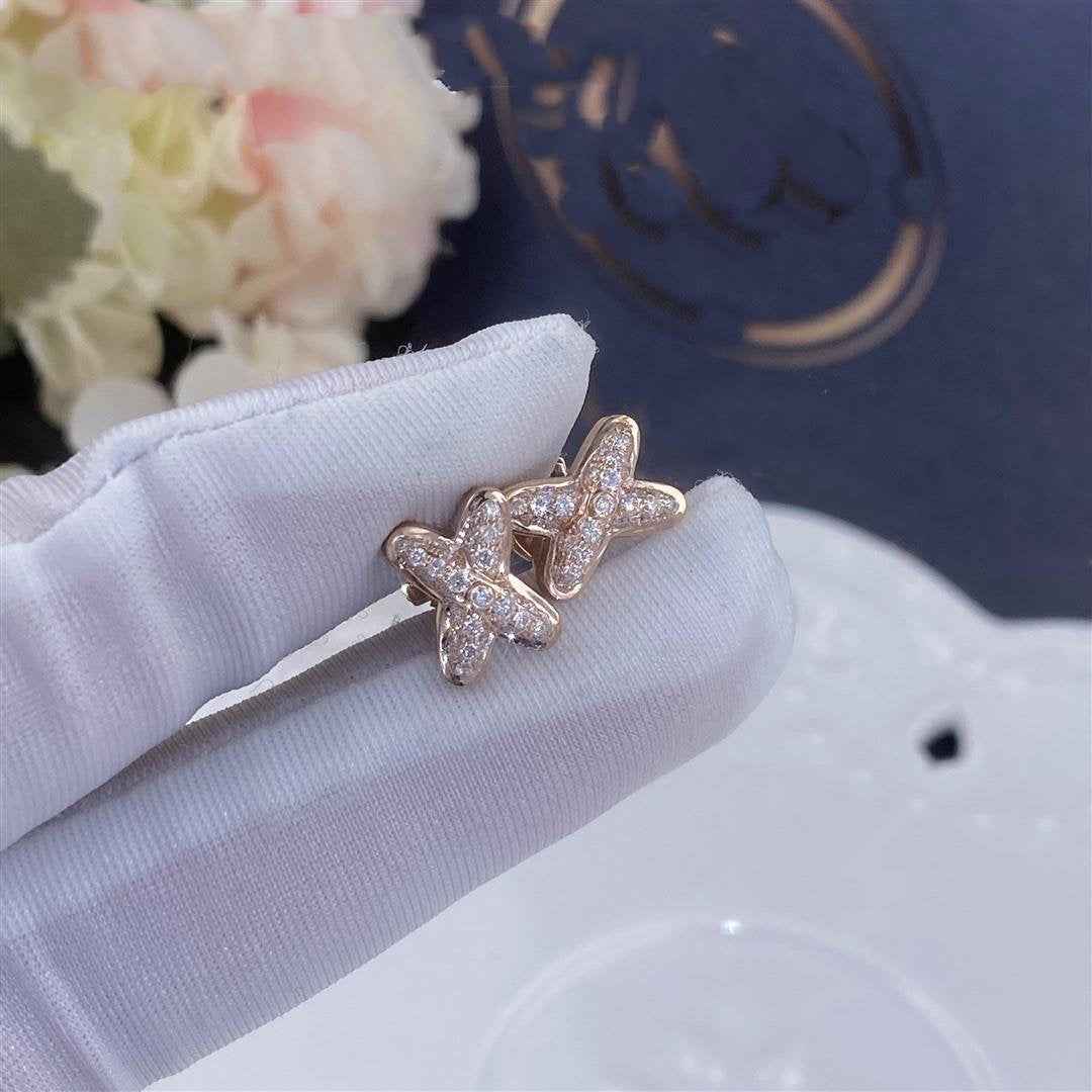 [Azure Tears]JEUX DE ROSE GOLD DIAMOND EARRINGS