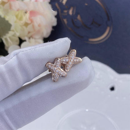 [Azure Tears]JEUX DE ROSE GOLD DIAMOND EARRINGS