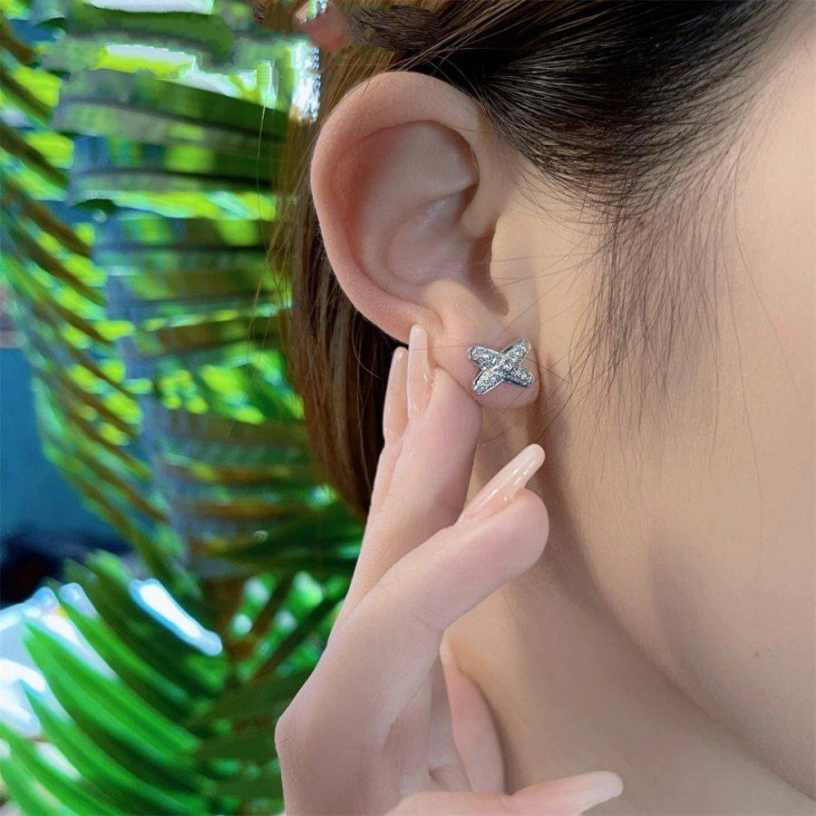 [Azure Tears]JEUX DE SILVER DIAMOND EARRINGS